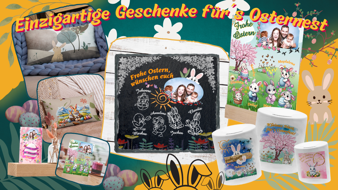 personalisierbare-ostergeschenke-wie-spardosen-dekokissen-schieferplatten-und-bunte-acrylaufsteller