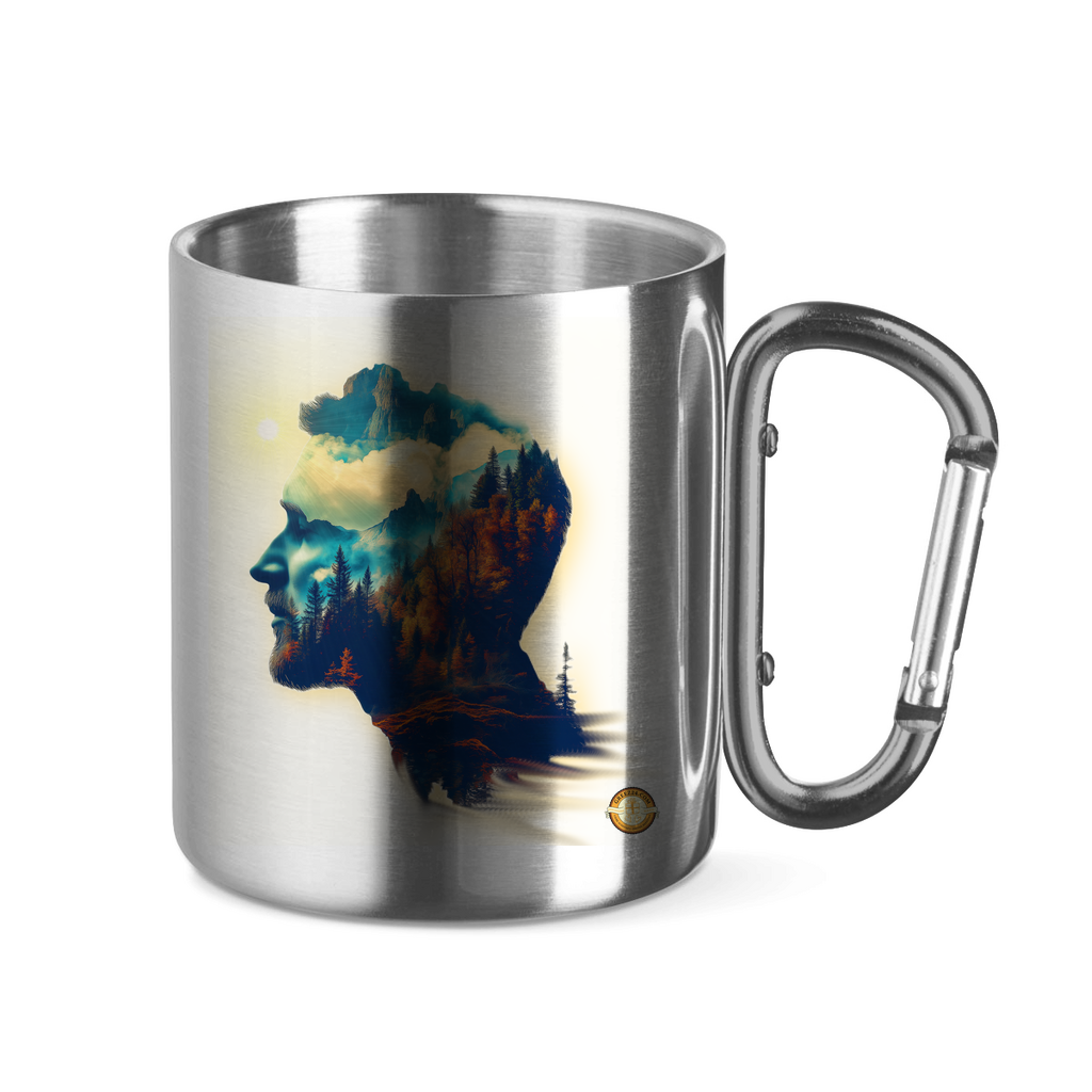 Edelstahltasse mit Karabinergriff "Mindset" - Greez24
