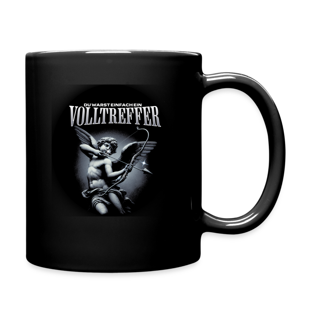 Tasse schwarz "Volltreffer" - Schwarz