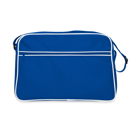Stylische Retro-Tasche in verschiedenen Farben - Blau/Weiß