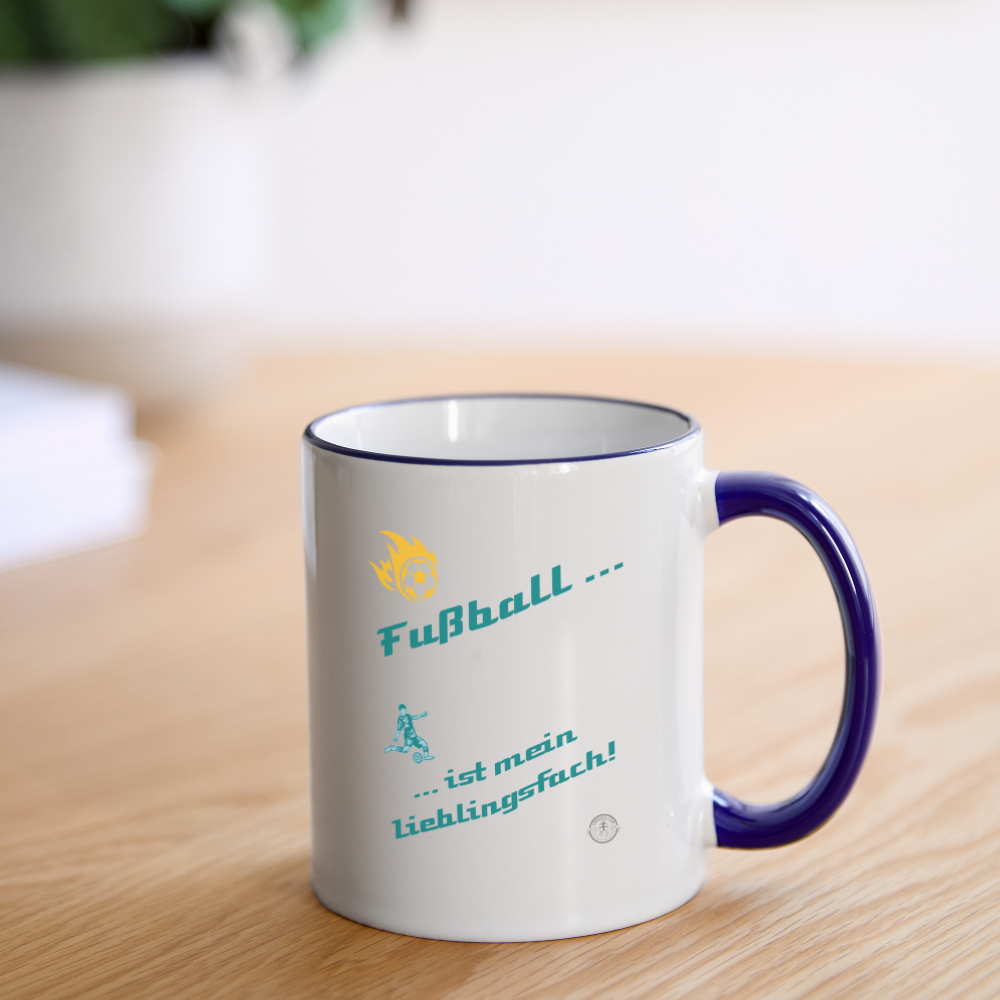 Tasse zweifarbig - Weiß/Kobaltblau
