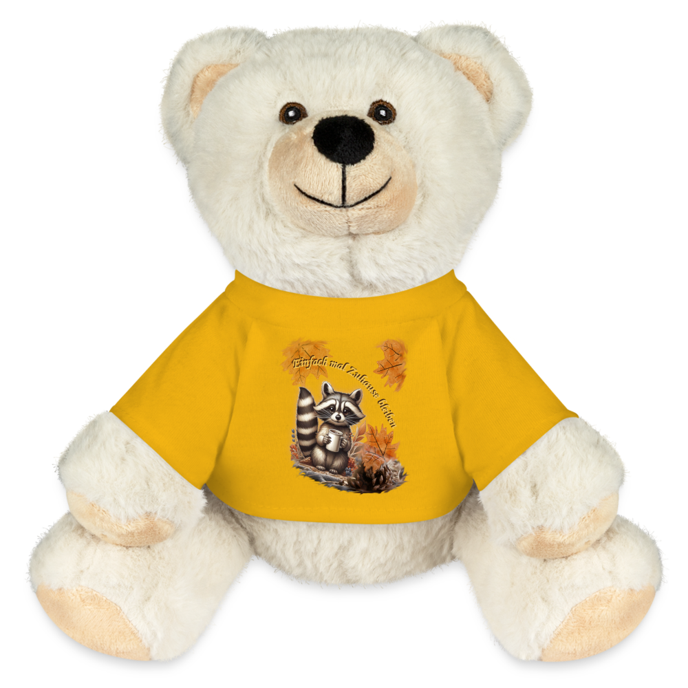 Kuschel-Eisbär "Waschbär" - Sonnengelb