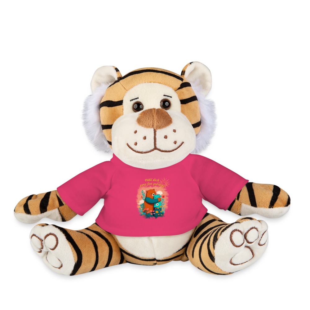 Kuschel-Tiger "Fühl dich gedrückt" - Pink