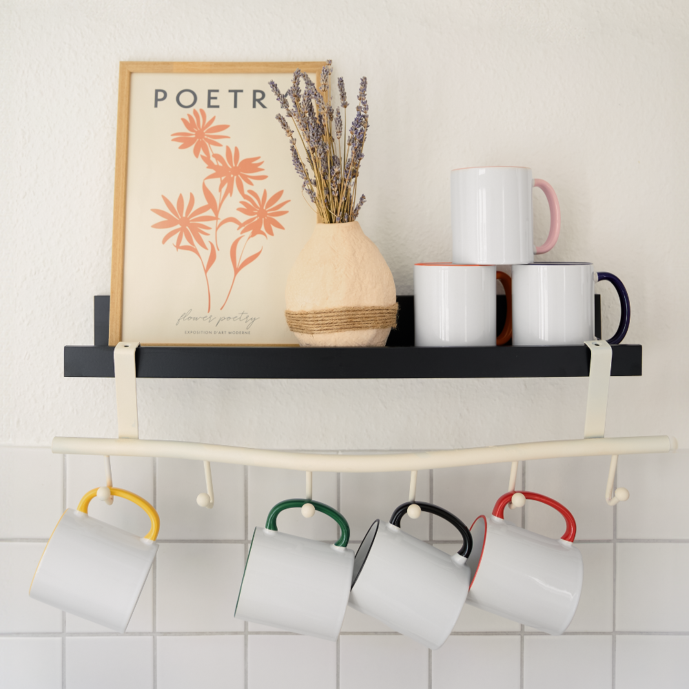 Tasse zweifarbig - Weiß/Kobaltblau