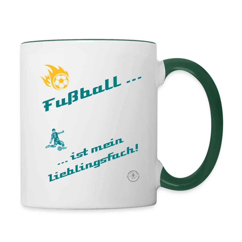 Tasse zweifarbig - Weiß/Dunkelgrün
