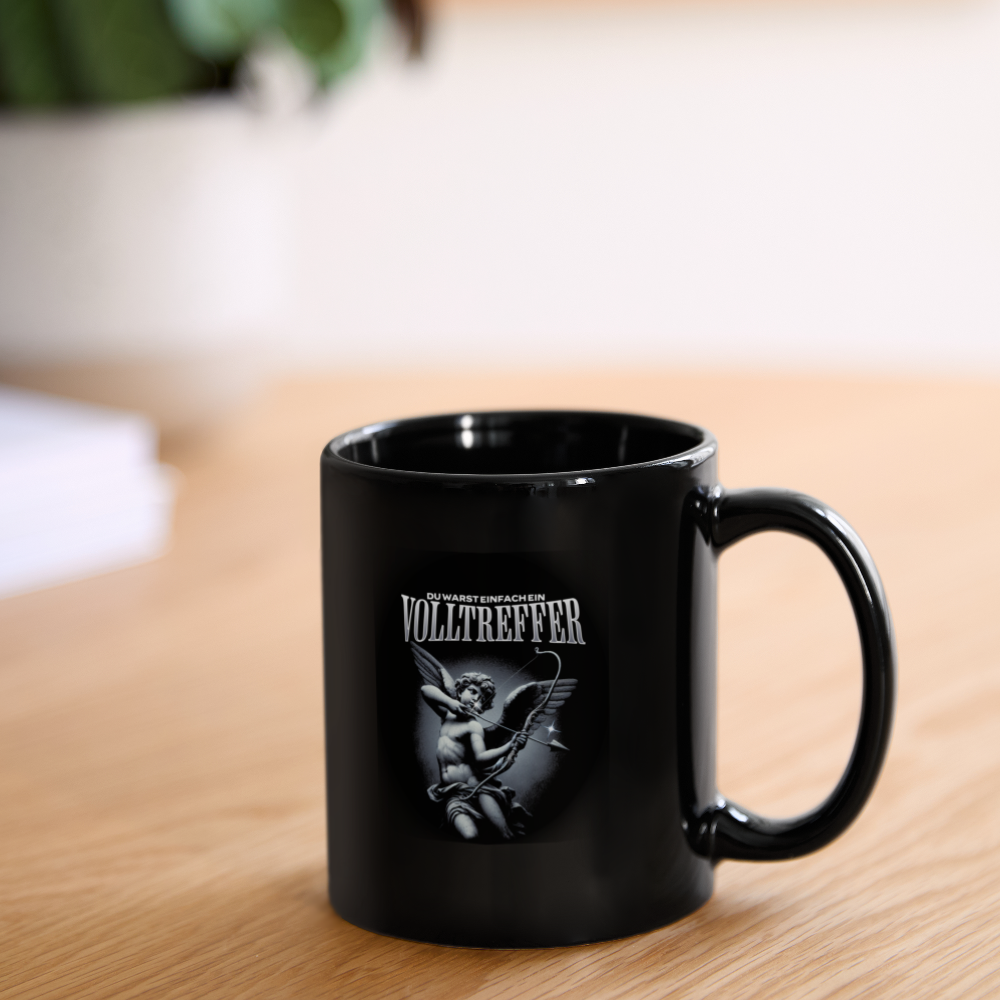 Tasse schwarz "Volltreffer" - Schwarz