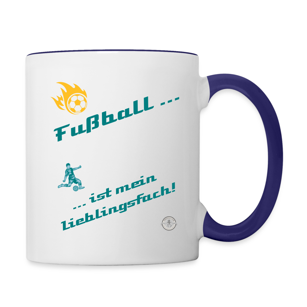 Tasse zweifarbig - Weiß/Kobaltblau
