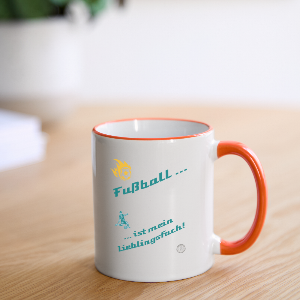 Tasse zweifarbig - Weiß/Orange