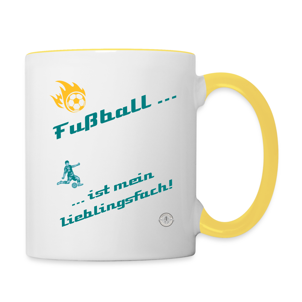 Tasse zweifarbig - Weiß/Gelb