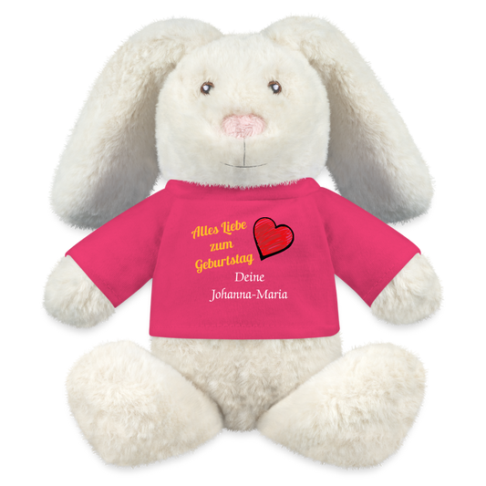 Kuscheltier Hase "Geburtstag" - Pink
