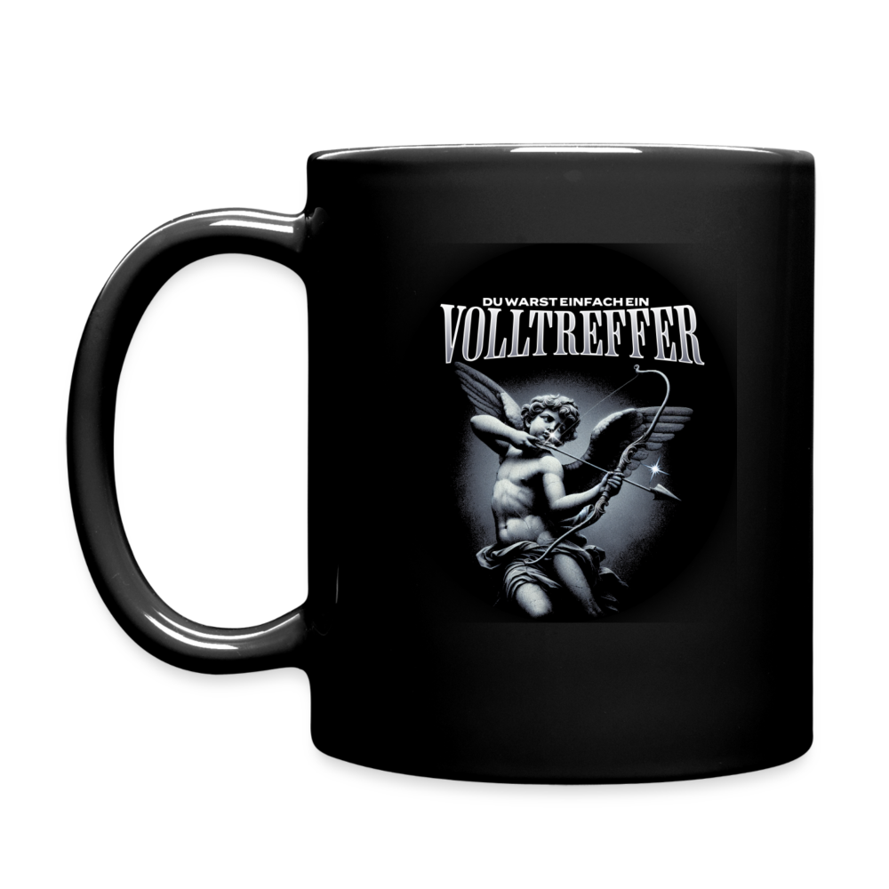 Tasse schwarz "Volltreffer" - Schwarz