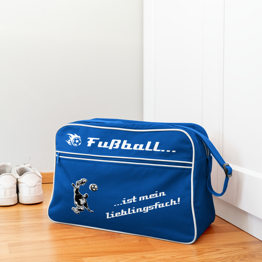 Retro Tasche - Blau/Weiß