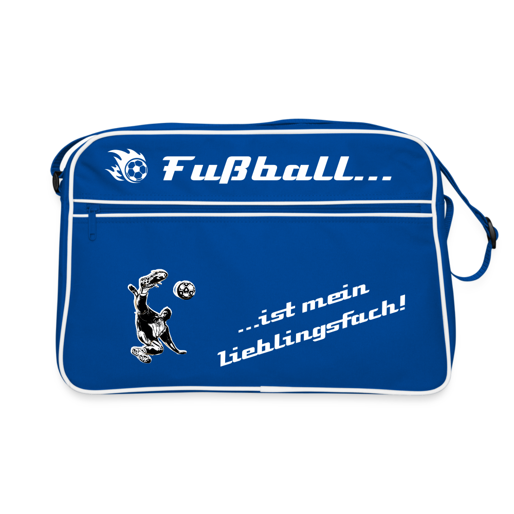 Retro Tasche - Blau/Weiß