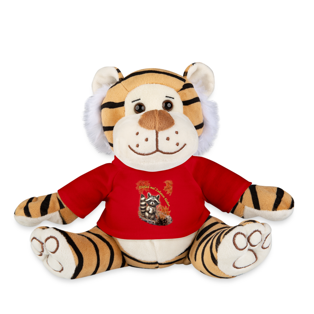 Kuschel-Tiger "Waschbär" - Rot