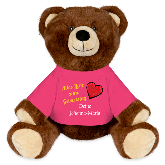 Kuscheltier Bär "Geburtstag" - Pink