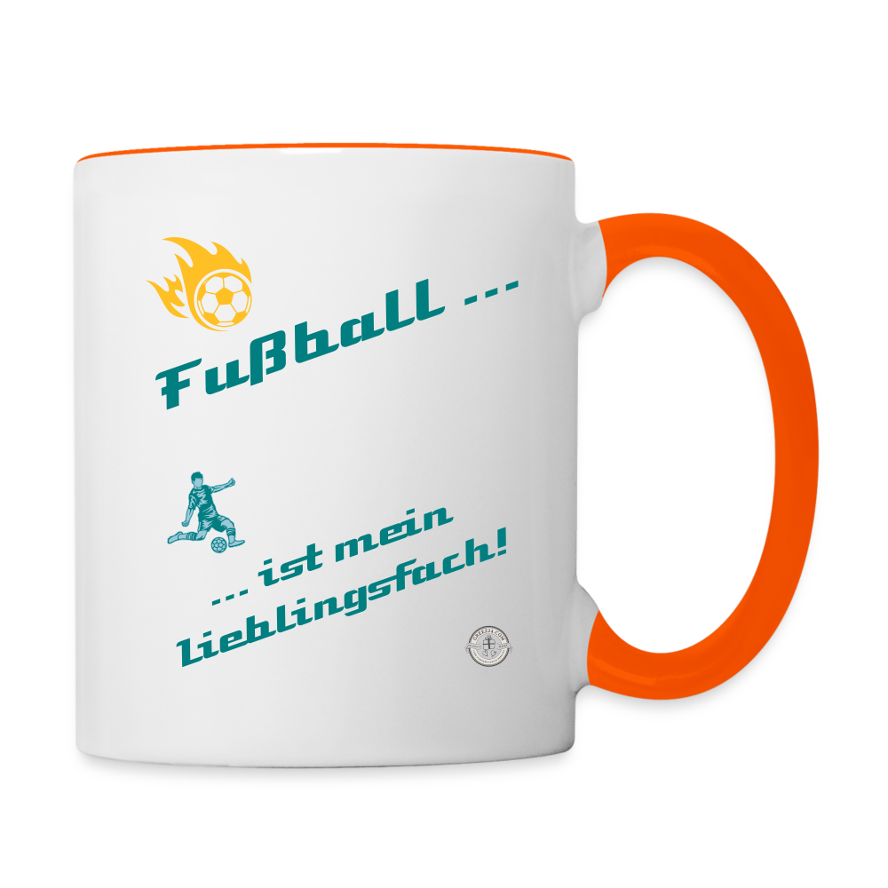 Tasse zweifarbig - Weiß/Orange