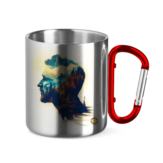 Edelstahltasse mit Karabinergriff "Mindset" - Greez24
