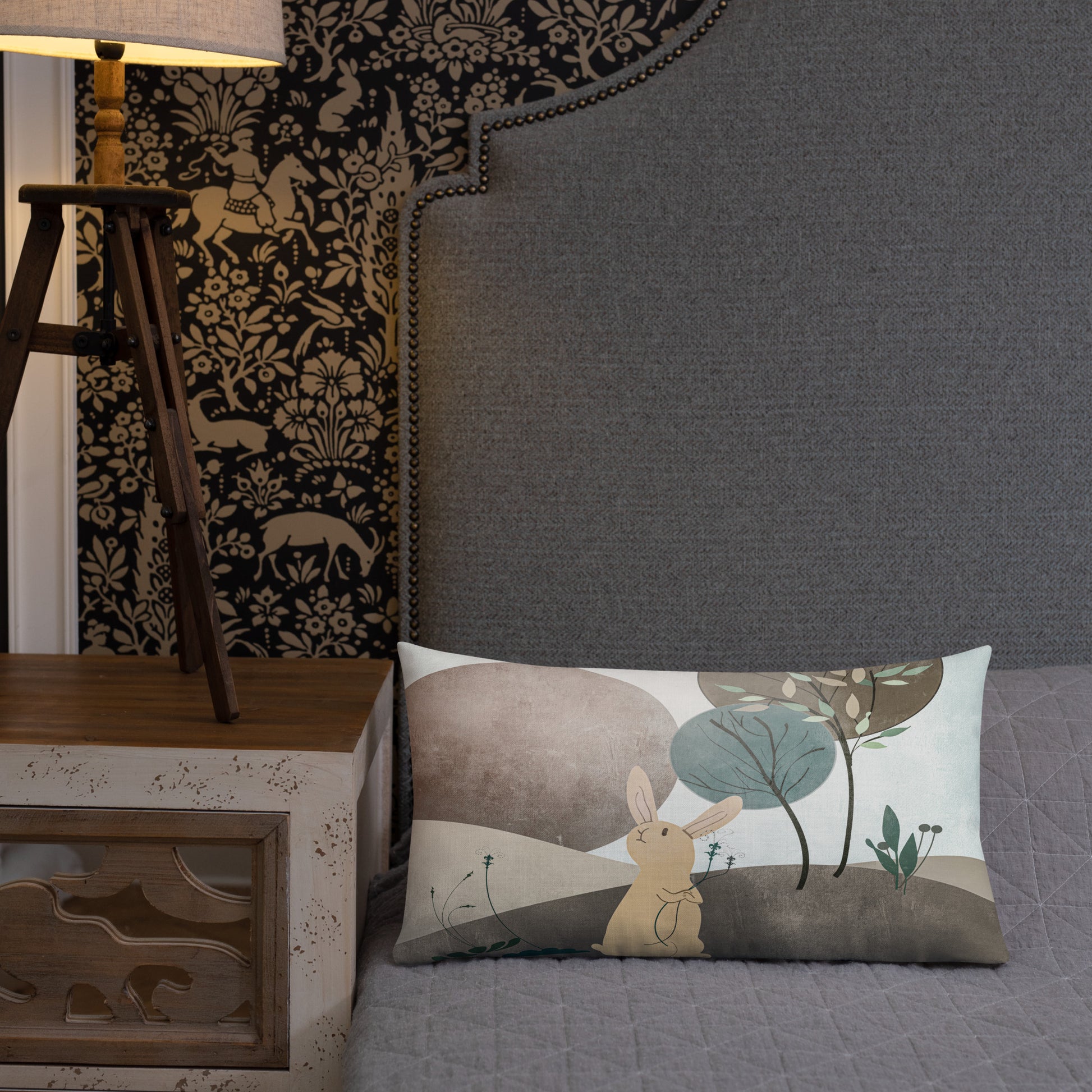 Dekokissen mit beidseitigem Druck und Leinenoptik