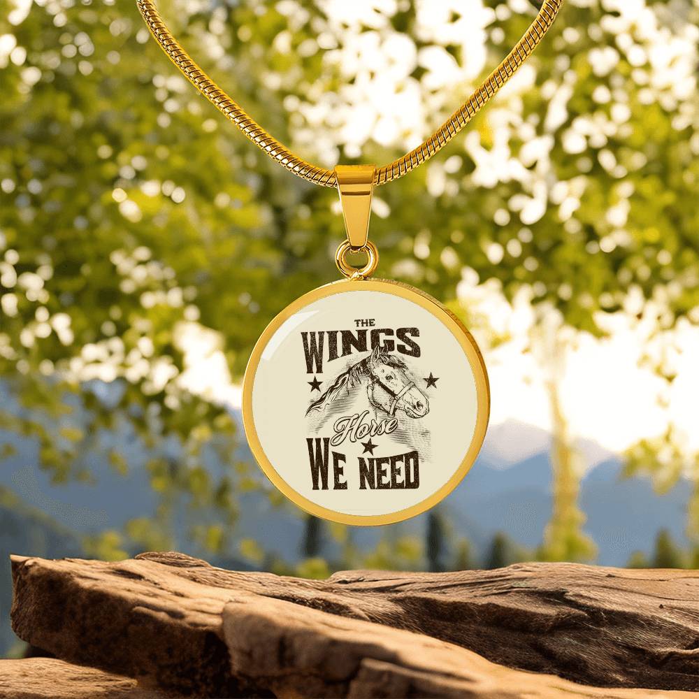 Halskette mit Pferde-Motiv