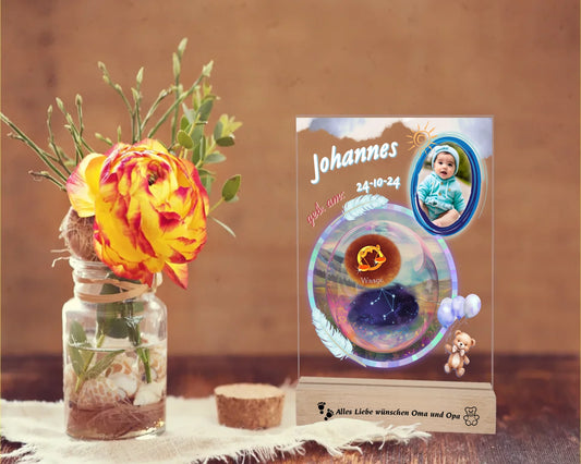 fotoaufsteller-zur-geburt-mit-babyfoto-datum-und-sternzeichen-personalisiert
