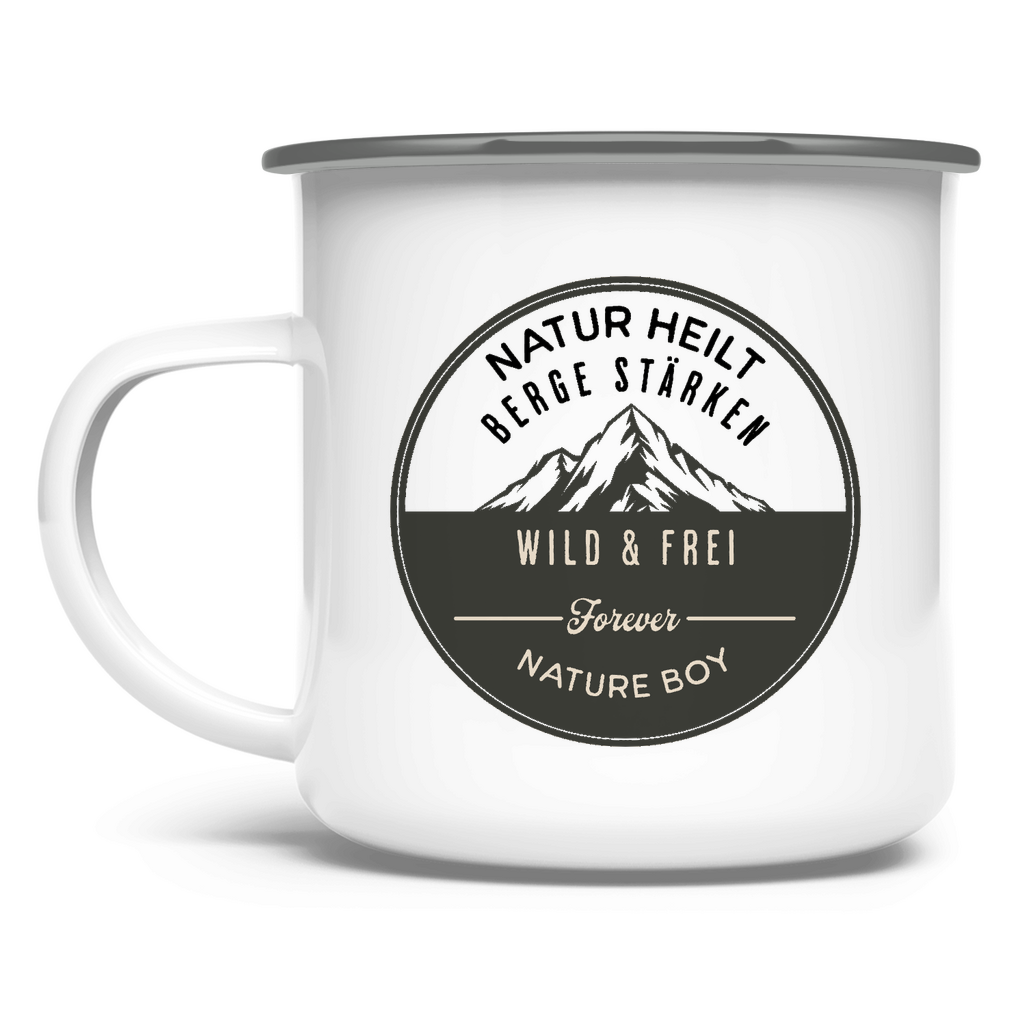 Emaille Tasse für Natur- Liebhaber "Nature Boy" - Greez24