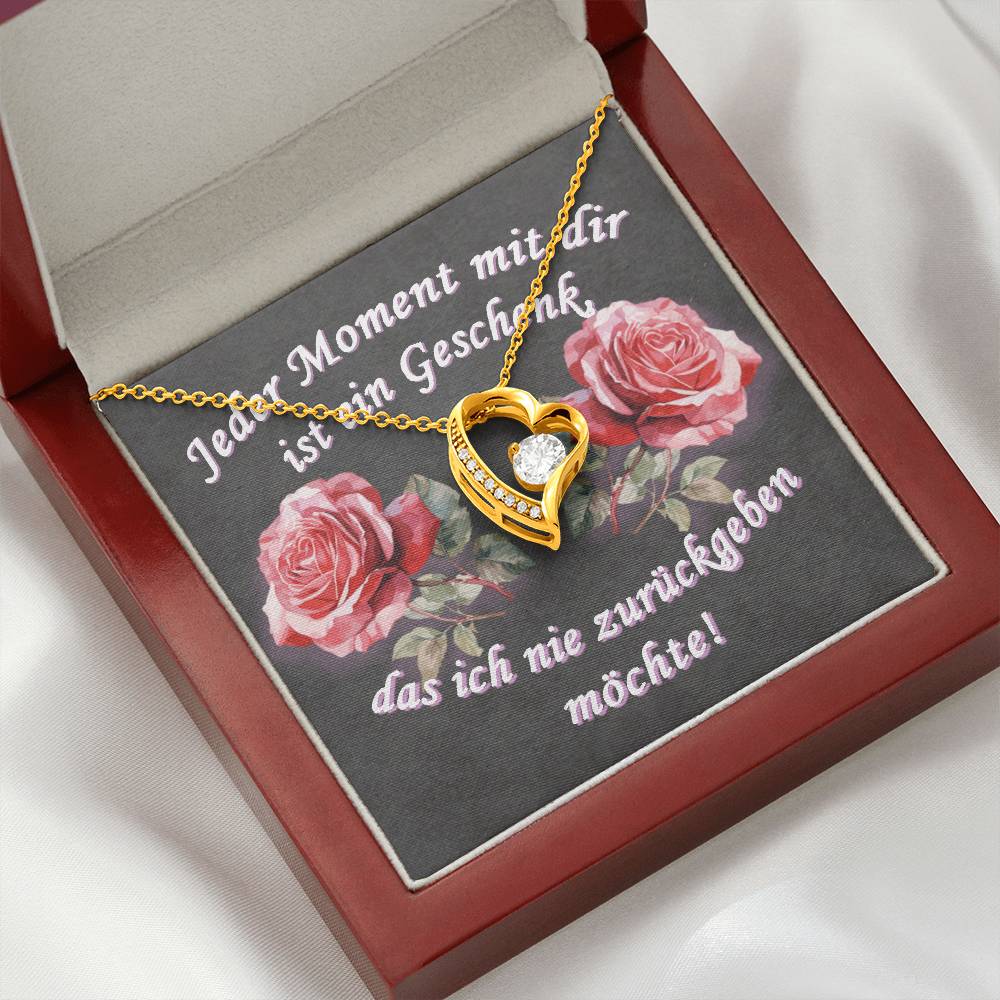 Halskette mit Herz und Zirkon 14K/18K Goldfinish - Greez24