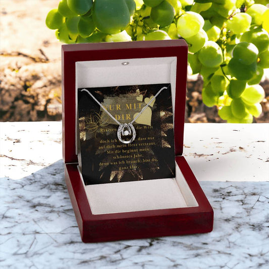 Halskette zum Jahreswechsel 14k Weißgold-Finish - Greez24