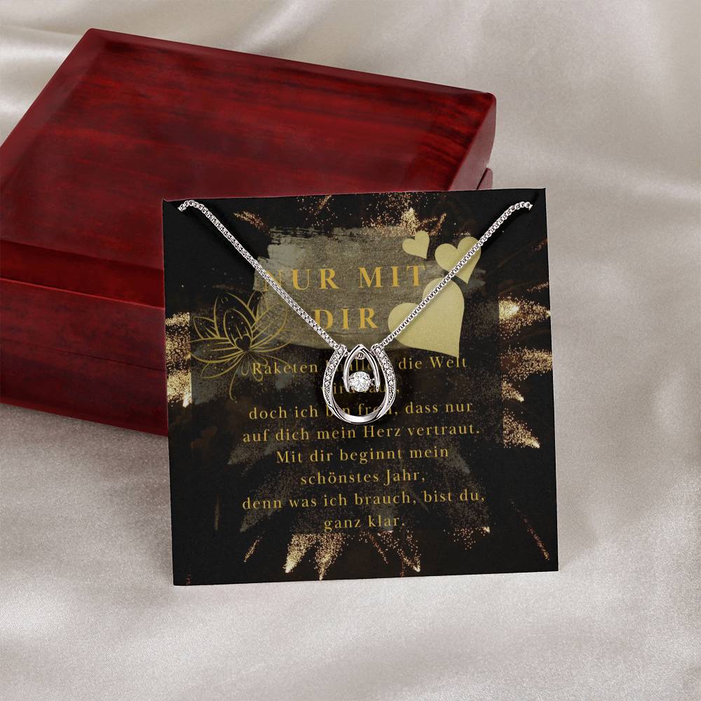 Halskette zum Jahreswechsel 14k Weißgold-Finish - Greez24