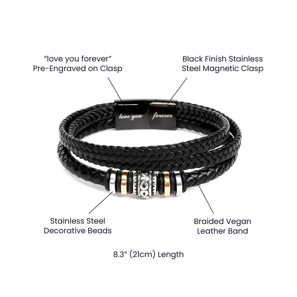 Premium Vatertagsgeschenk: Armband "Premium Papa" - Greez24