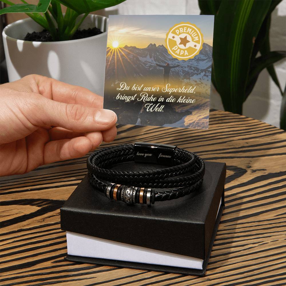Premium Vatertagsgeschenk: Armband "Premium Papa" - Greez24
