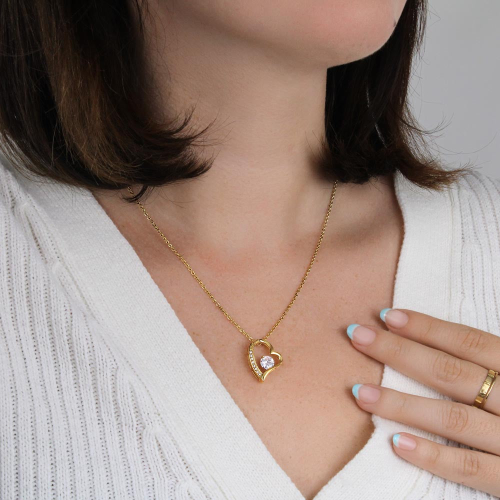 Halskette mit Herz und Zirkon 14K/18K Goldfinish - Greez24