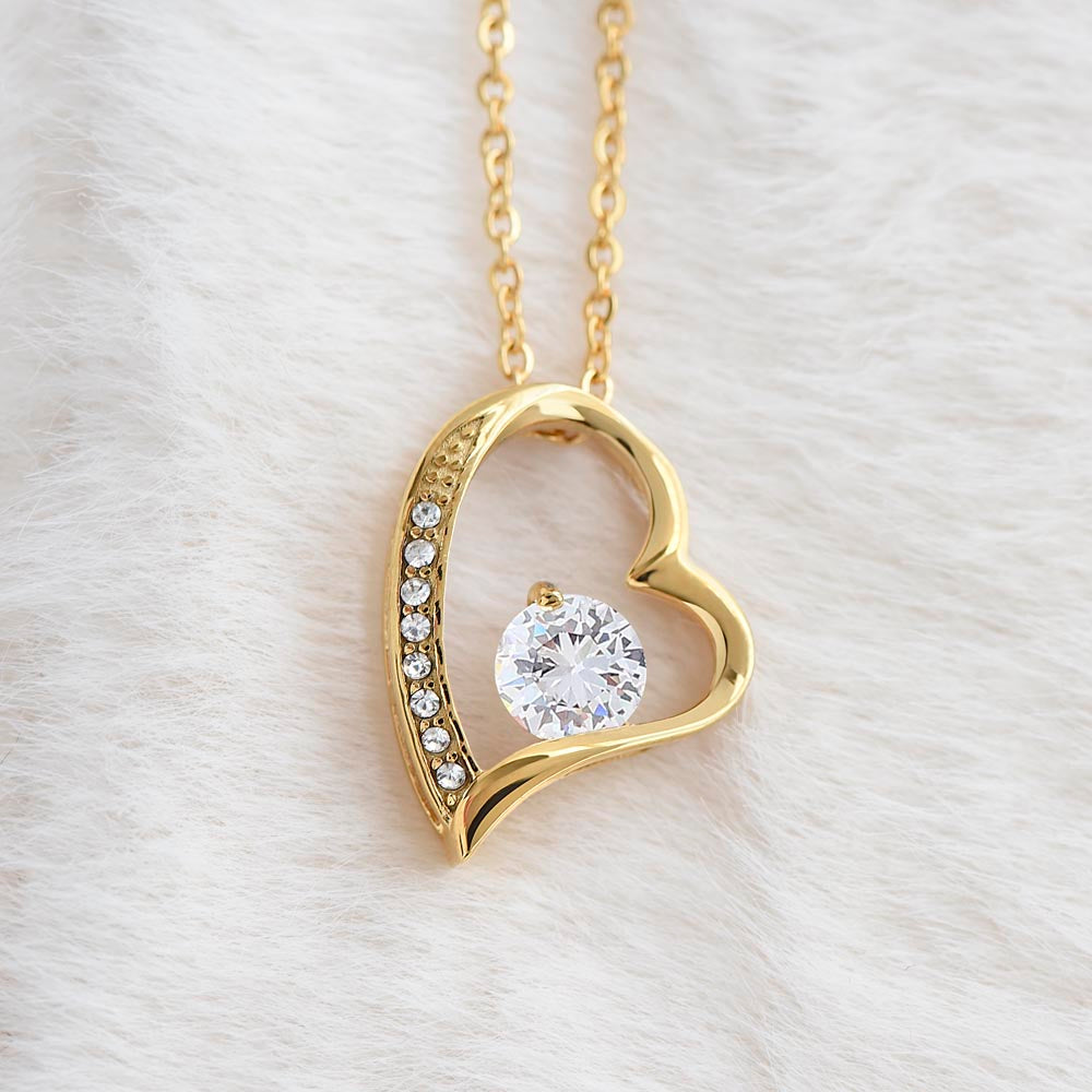 Halskette mit Herz und Zirkon 14K/18K Goldfinish - Greez24