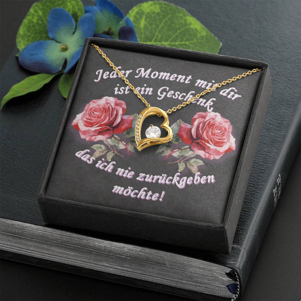 Halskette mit Herz und Zirkon 14K/18K Goldfinish - Greez24