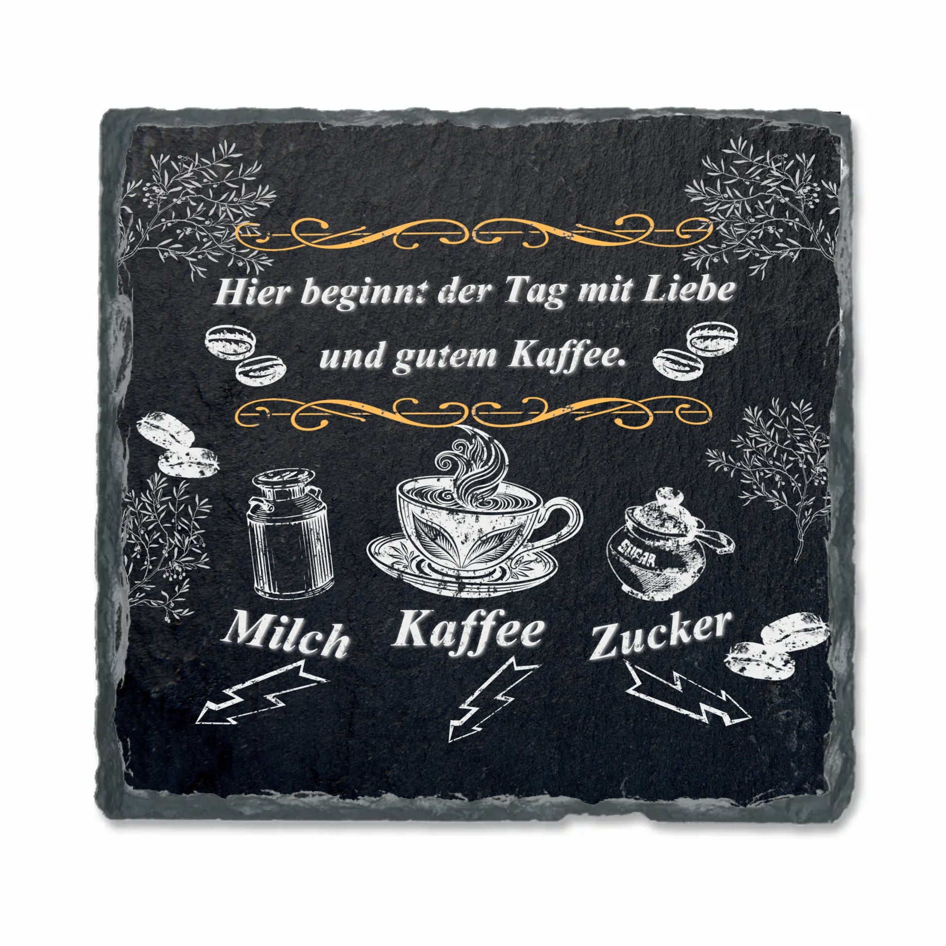 schieferplatte-quadratisch-15x15-cm-mit-aufdruck-in-rustikaler-optik-motive-kaffeetasse-milchkanne-zuckerdose-und-mit-spruch-hier-beginnt-der-tag-mit-liebe-und-gutem-kaffee
