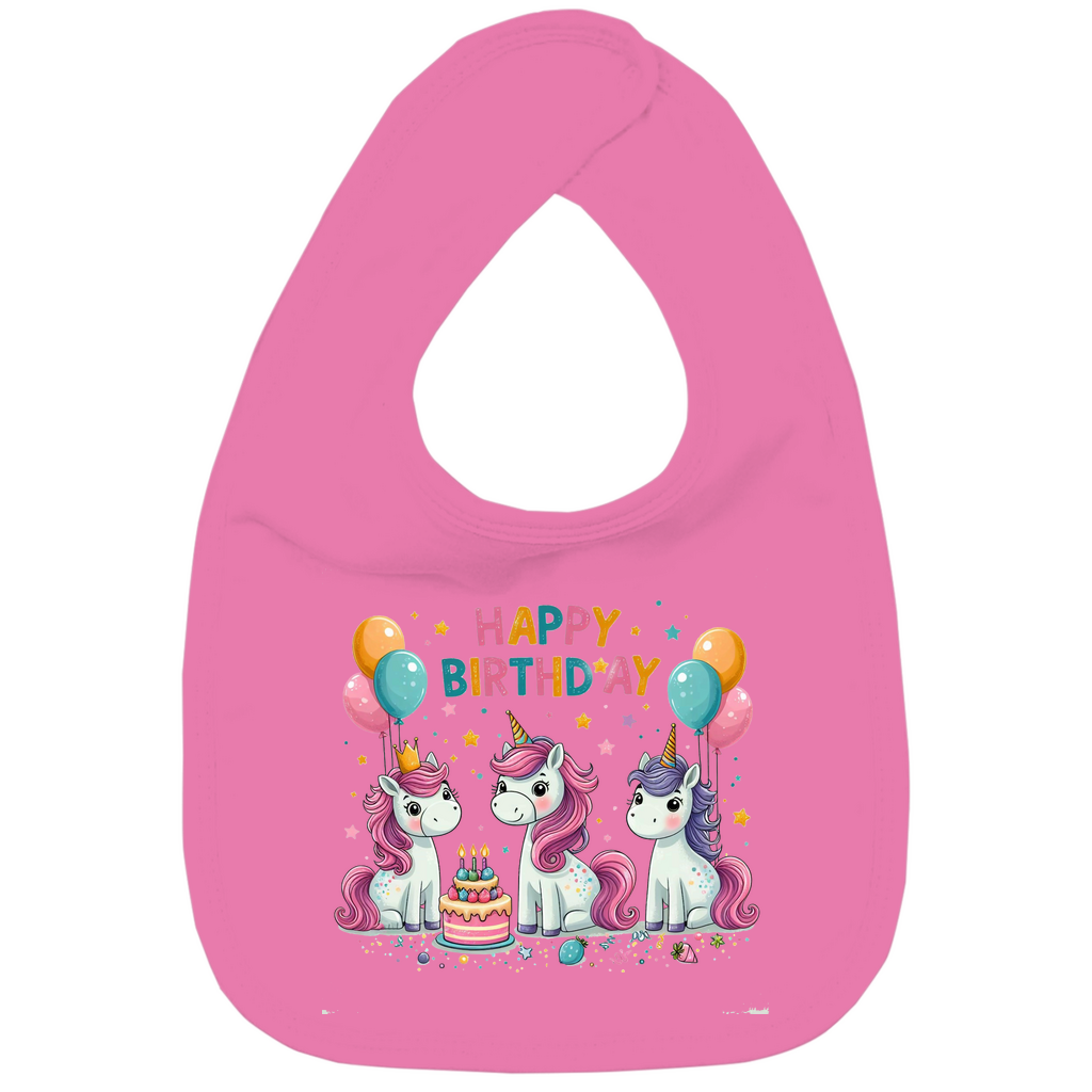 baby-lätzchen-mit-einhorn-motiv-und-schriftzug-happy-birthday-pink