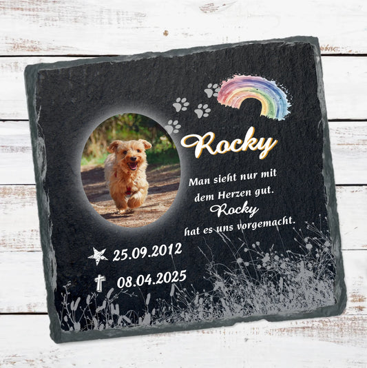 gedenktafel-hund-mit-foto-aus-schiefer-personalisiert-mit-name-und-zitat