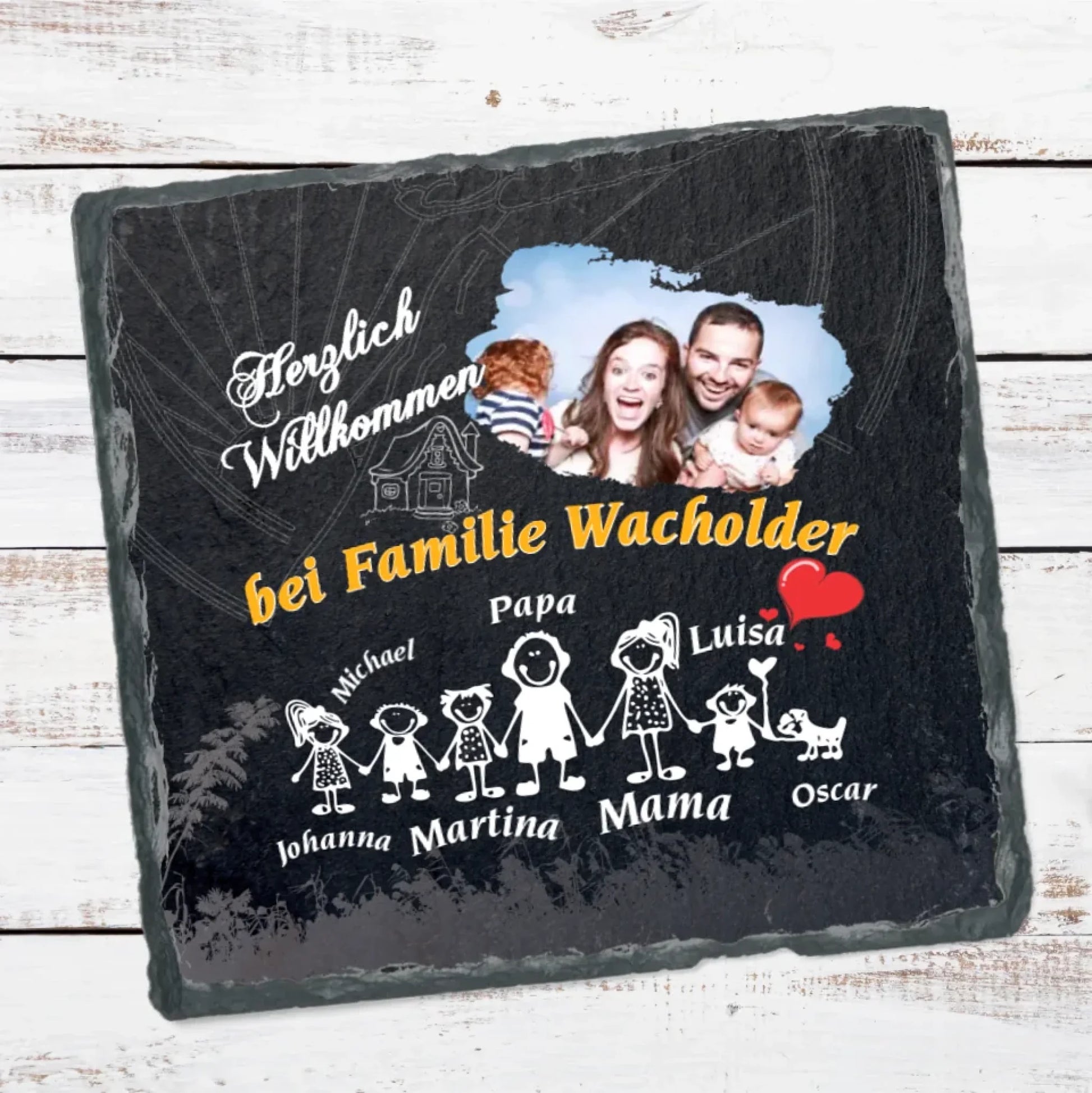 personalisierte-schieferplatte-15x15cm-schwarz-weihnachtsgeschenk-nachbarn-mit-familienfoto-namen-und-passendem-comic-motiv-zu-jedem-namen