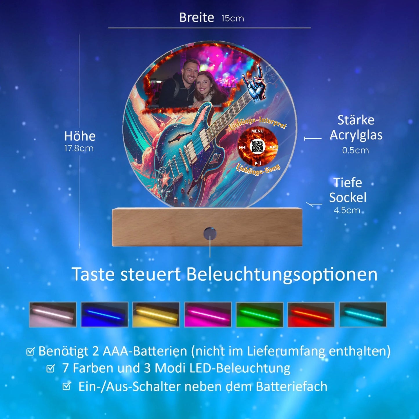 spotify-personalisiertes-acrylglas-15x18cm-mit-standfuss-aus-echtholz-benoetigt-2-aaa-batterien-led-beleuchtung-7-farben-3-modis