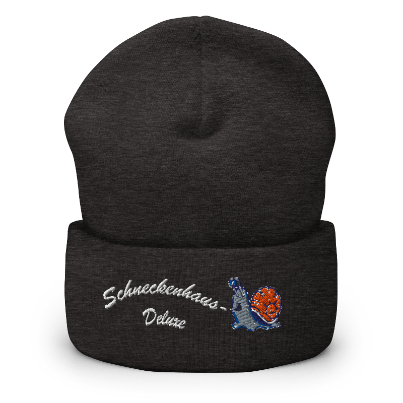 muetze-mit-breitem-bund-dunkelgrau-bestickt-mit-motiv-lustige-schnecke-und-schriftzug-schneckenhaus-deluxe