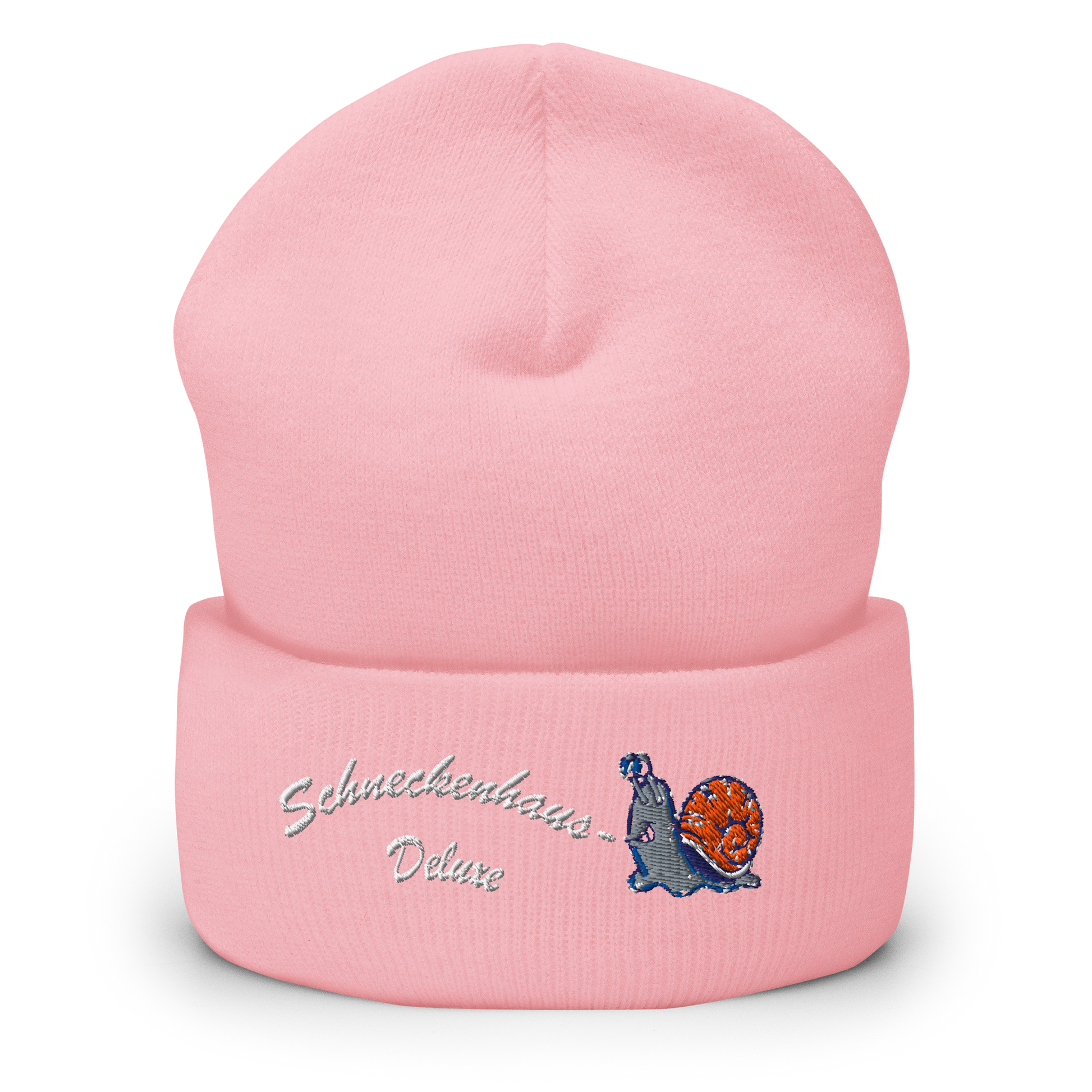 muetze-mit-breitem-bund-pink-bestickt-mit-motiv-lustige-schnecke-und-schriftzug-schneckenhaus-deluxe