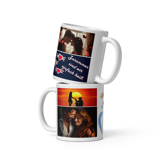 Persönliche Liebestasse - "Zusammen sind wir heiß" - Greez24