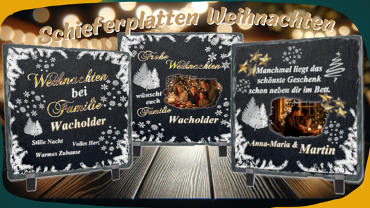 zusammenstellung-schieferplatten-mit-weihnachtlichen-motiven-und-personalisiert-mit-fotos-und-namen