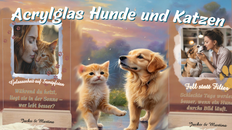 zusammenstellung-personalisierter-acrylglas-fotoaufsteller-mit-gravierten-holzsockel-als-geschenk-fuer-hunde-und-katzenliebhaber-mit-eigenen-fotos-und-waehlbaren-zitaten