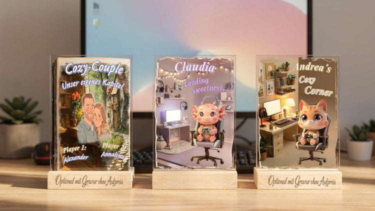 Cozy Acrylglas-Aufsteller – liebevoll personalisierte Deko