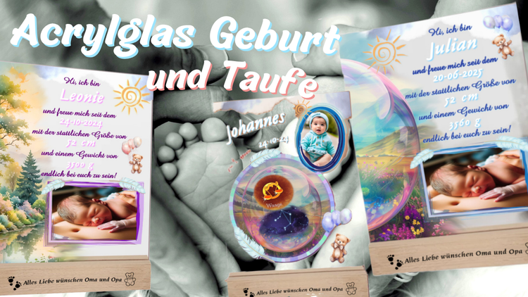 zusammenstellung-einzigartige-acrylglas-aufsteller-als-geschenk-zu-geburt-und-taufe-personalisiert-als-steckbrief-mit-foto-oder-mit-sterzeichen-und-sternbild