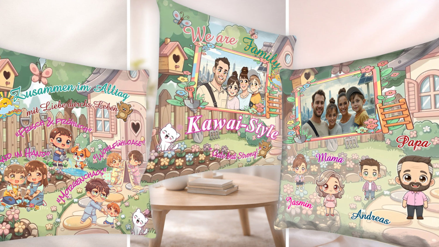 kissen-für-familie-mit-namen-und-foto-als-comic-oder-mit-familien-avatern-individuell-gestaltet