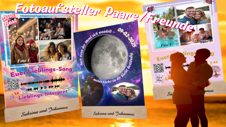 zusammenstellung-origineller-fotogeschenke-aus-acrylglas-fuer-paare-und-freunde-personalisiert-mit-eigenen-fotos-einem-lieblingssong-auf-spotify-oder-einem-geburtsdatum-mit-passender-mondphase