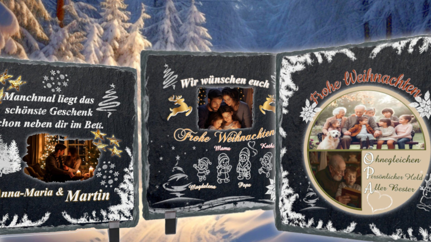 zusammenstellung-schieferplatten-15x15cm-als-weihnachtsdeko-kreativ-und-persönlich-mit-fotos-und-text