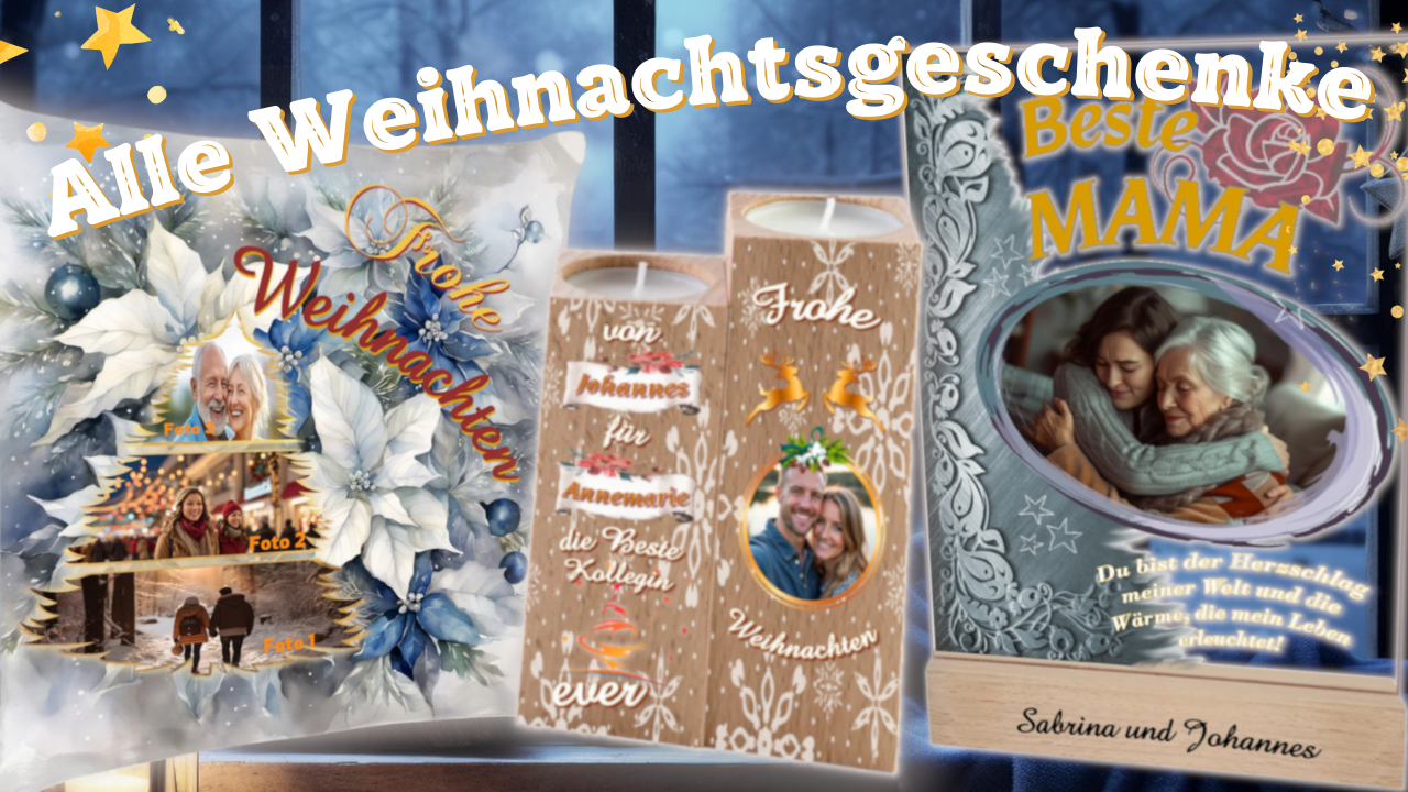 zusammenstellung-personalisierte-weihnachtsgeschenke-mit-foto-und-namen-fur-die-ganze-familie-teelichthalter-fuer-eltern-fotokissen-fuer-den-freund-und-fotoaufsteller-aus-acryl-fuer-grosseltern