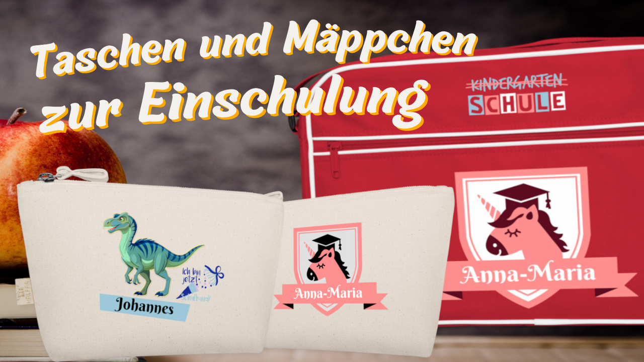 zusammenstellung-schlampermaepchen-und-taschen-fuer-den-ersten-schultag-personalisiert-mit-namen-und-mit-motiven-wie-einhorn-und-dinosaurier